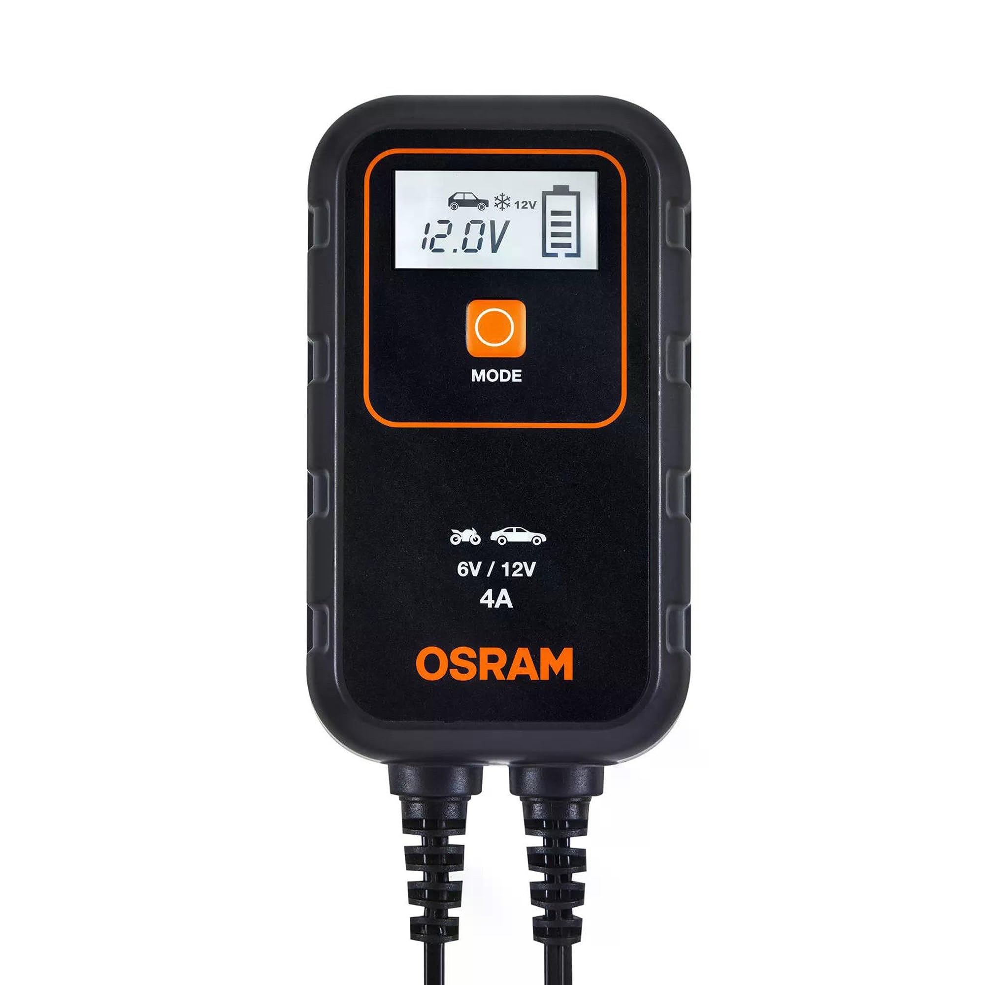 OSRAM BATTERYcharge 904, caricabatterie intelligente 4A e mantenitore di carica, per batterie di piccole dimensioni, 12v