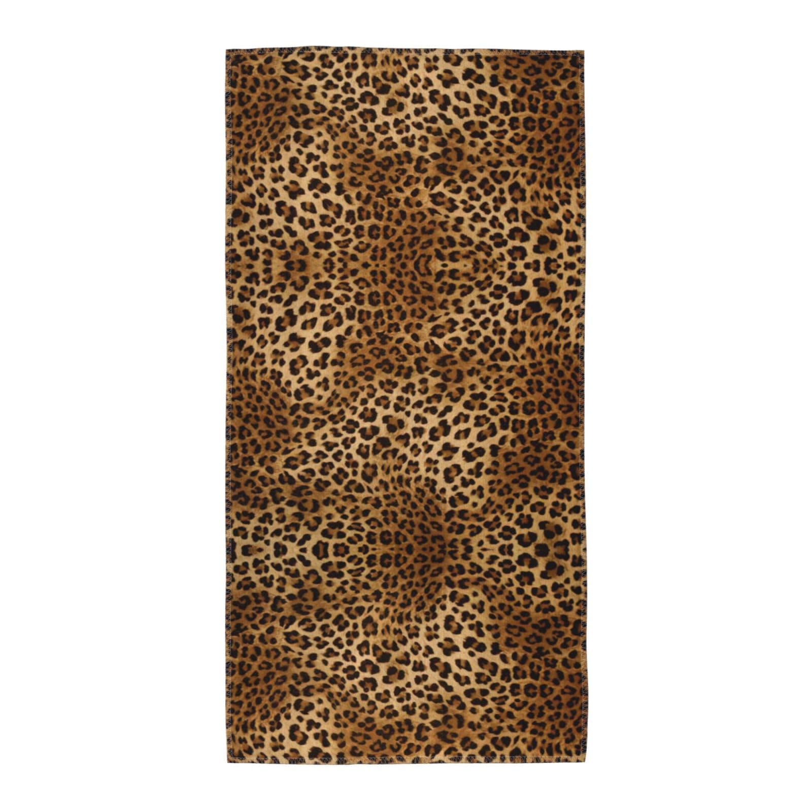 SDEGTHO Cute Leopard Fashion Printed Bath Towel High Water Absorption For Hiking Trip