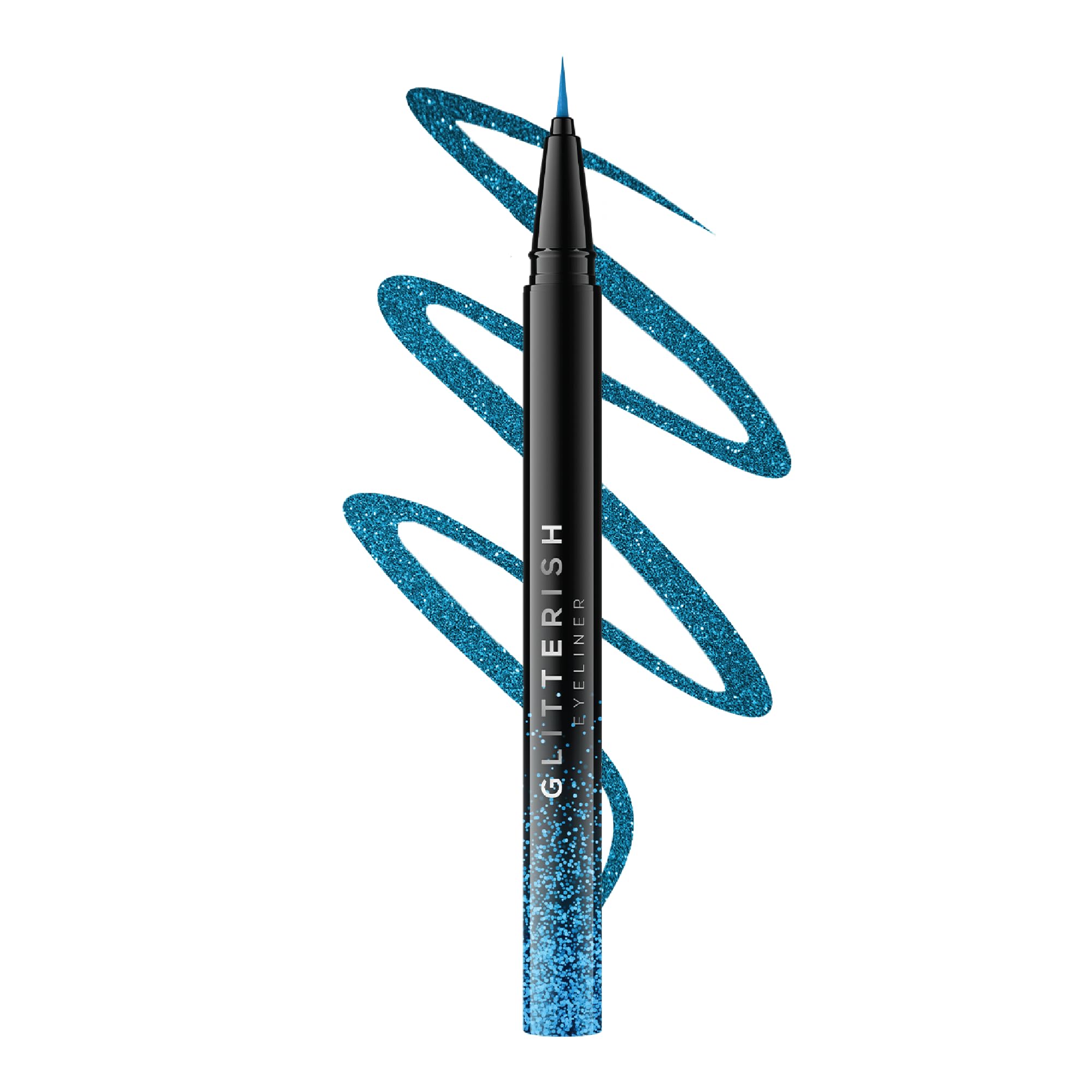 RENEE Glitterish Eyeliner - Blue, Metallic Pay-Off, Multi-dimensional Shine | Waterproof, Smudge-Resistant, Shimmery finish | Precise Application Brush, Quick Drying | Long-Lasting, 0.6Ml-picture-45