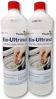 PANDACLEANER® nettoyeur à ultrasons pour bain à ultrasons - concentré pour lunettes, bijoux, produits dentaires, or, pièces de monnaie, verre, montres (étanches) et bien plus. | 2000ml