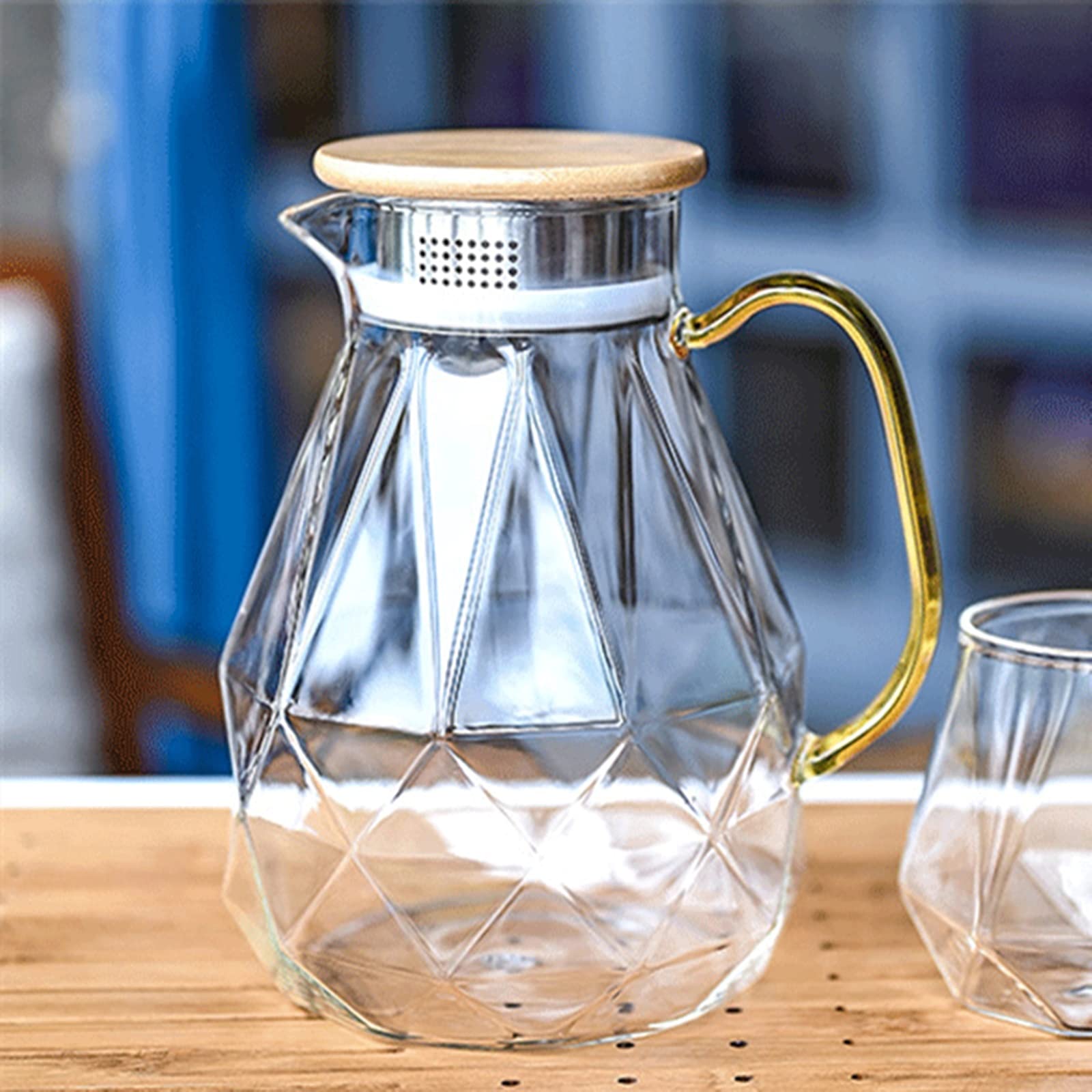 テクスチャーガラスティーポット 耐熱ガラスのティーポット