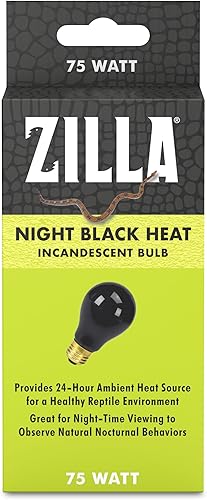 Zilla Bombilla incandescente, negro nocturno, ideal para especies de reptiles nocturnos