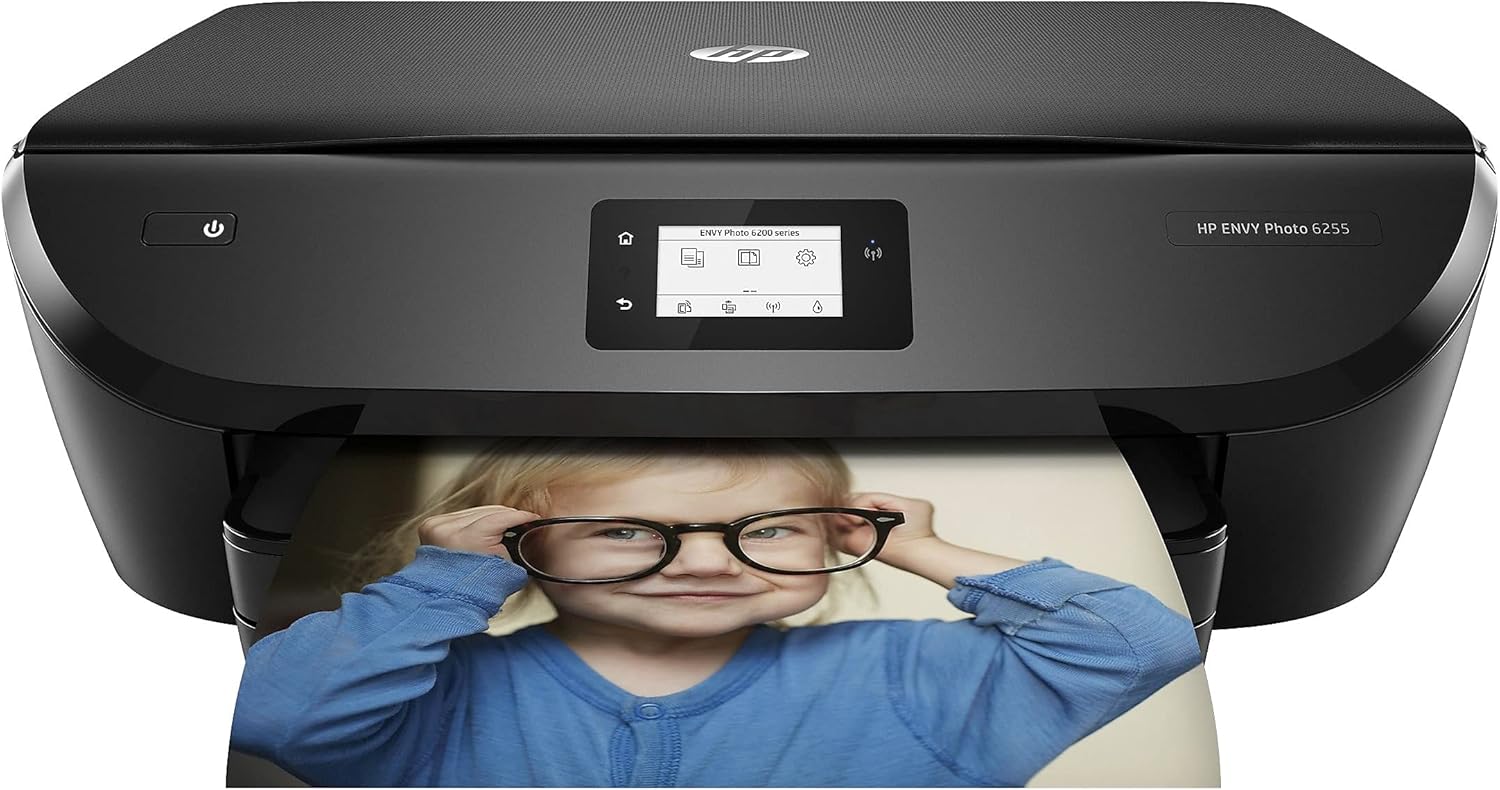 HP ENVY Photo 6255 Wireless All-in-One Color Printer, Works with Alexa (K7G18A)