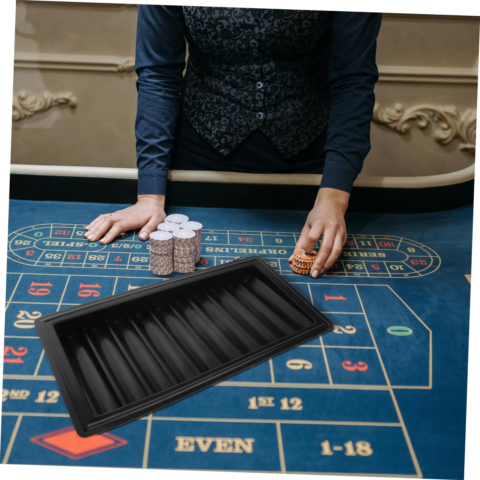 SUPVOX Scatola Porta Fiches da Poker in Acrilico, Trasparente, Compatta, per 500 Pezzi, per Tavolo da Poker e Giochi da Tavolo