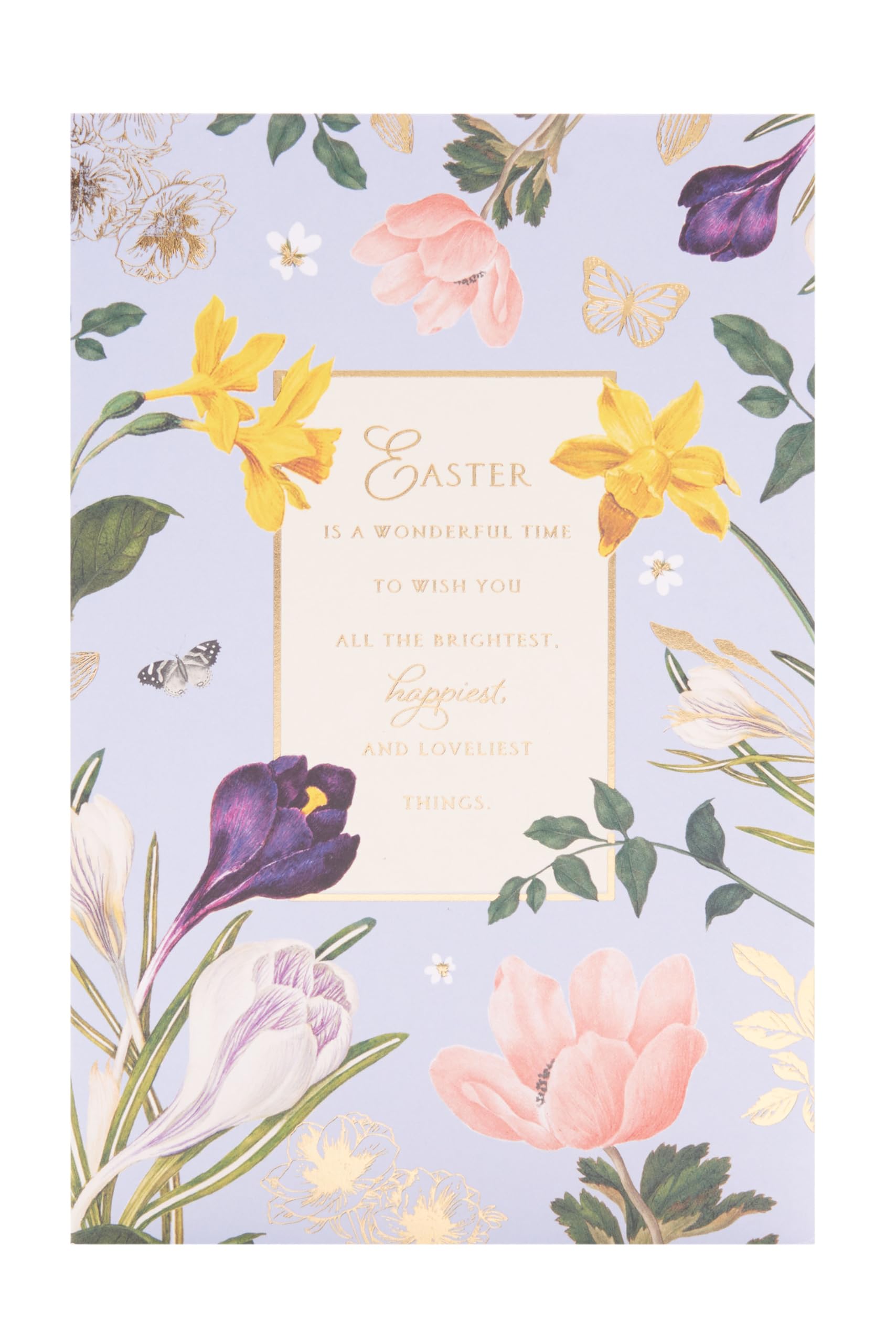 UK Greetings | Easter Card | Her/Him | Stunning Floral Design | With Envelope | 14.9 x 22.9 cm