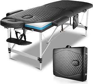 Sponsored Ad - Massage Table Spa Bed, Professional Portable Memory Foam 3D Embossed Table - Includes Headrest, Face Suppor...