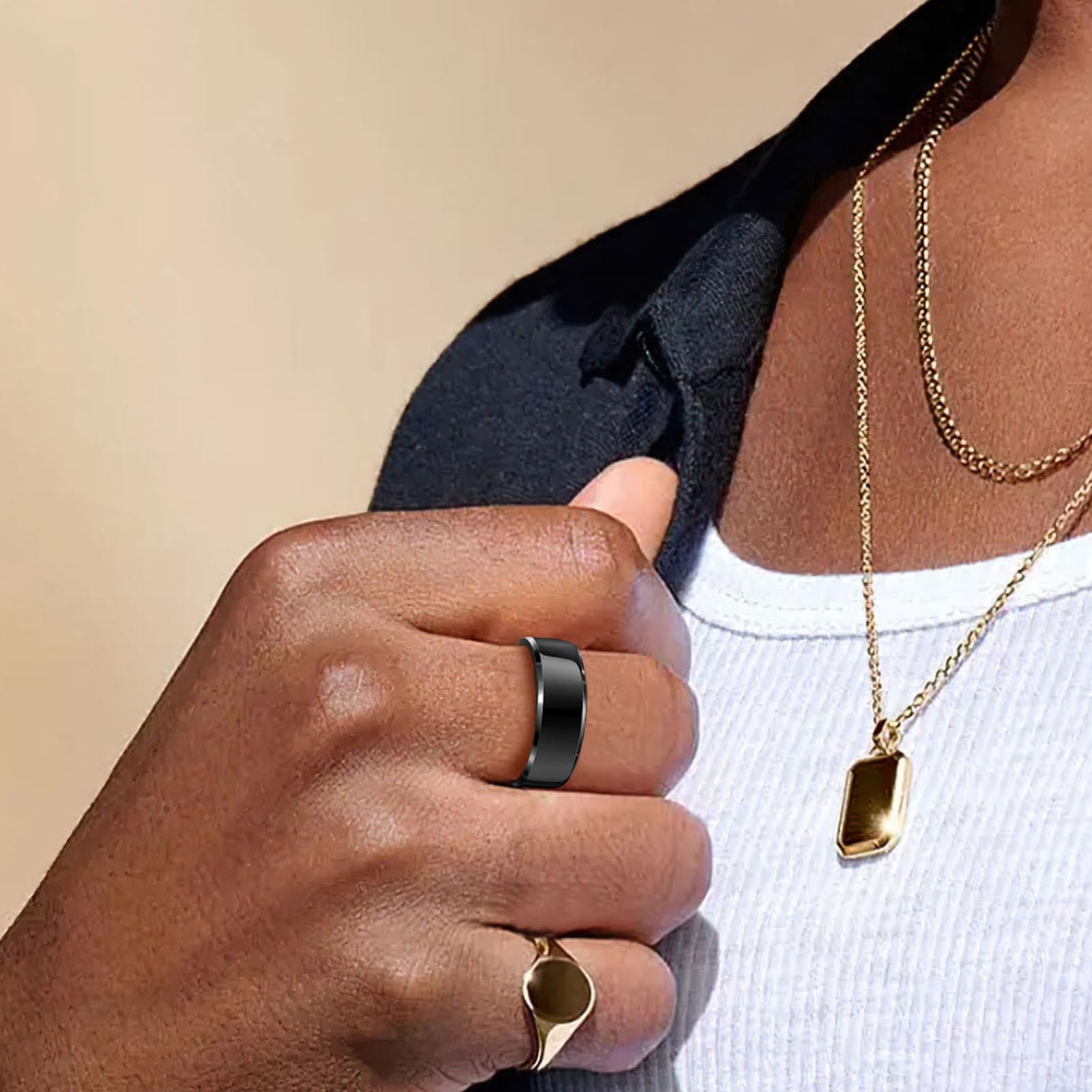 Yoidesu Smart Ring, Smart Rings for Men and Women, Health Ring to Monitor Fitness, Sleep and Heart Rate, Fitness Ring with 7-Day Battery Life, Waterproof, APP for iOS & Android