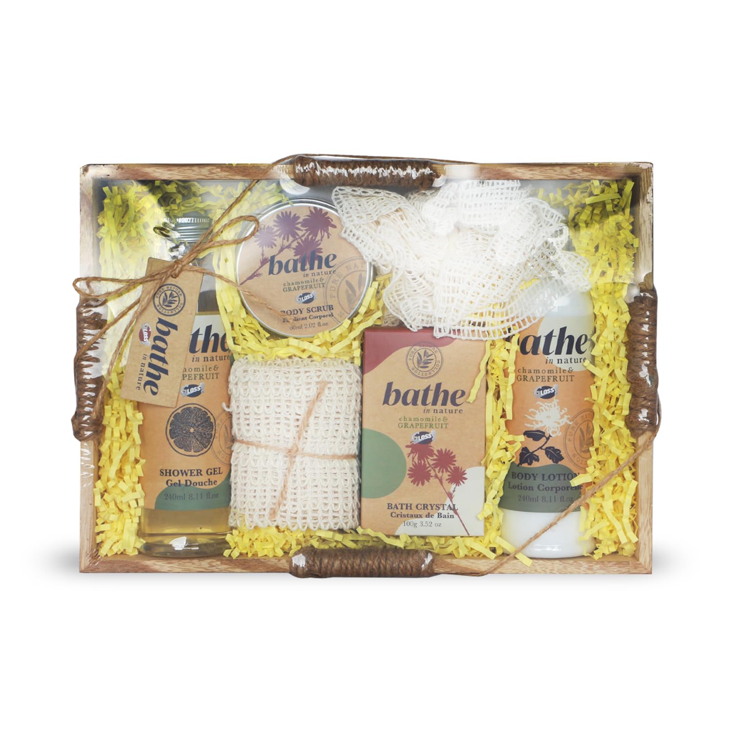 Coffret Cadeau pour Femme | Produits de Bain Camomille et Pamplemousse | Ide de Cadeau Original | Idal Anniversaire Maman | Panier de Beaut, Soin et Bien-tre | Bathe in Nature by Gloss!