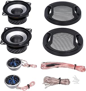 Tweeter para carro, auto-falante automotivo com cúpula Tweeter de 120 W, som estéreo transparente de alta eficiência embutido Crossover universal