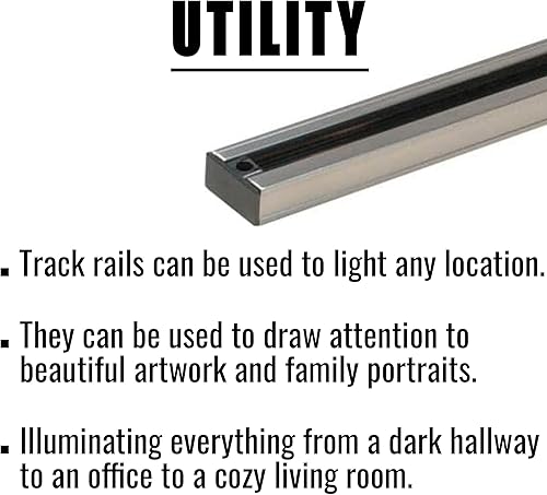 Miniatura 10 de Riel de iluminación lineal de 4 pies para accesorios de cabeza de pistaaplicaciones de iluminación de cabeza de pista, 48 pulgadas de longitud, uso