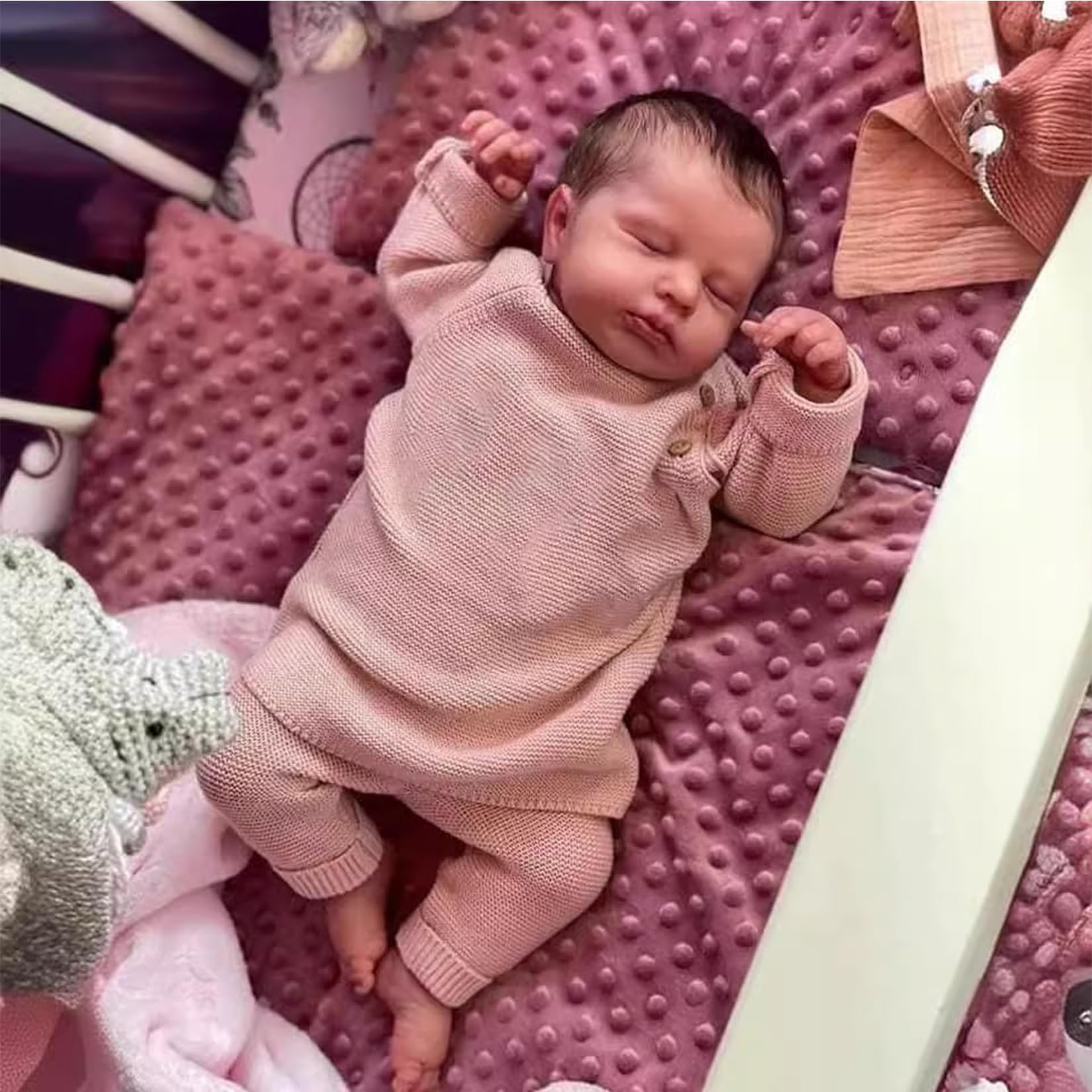 Reborn Babypuppen Mädchen 20 Zoll Handgemachte Babys Lebensechte Weicher Stoffkörper Sie Sieht aus und fühlt Sich genau wie EIN echtes Baby