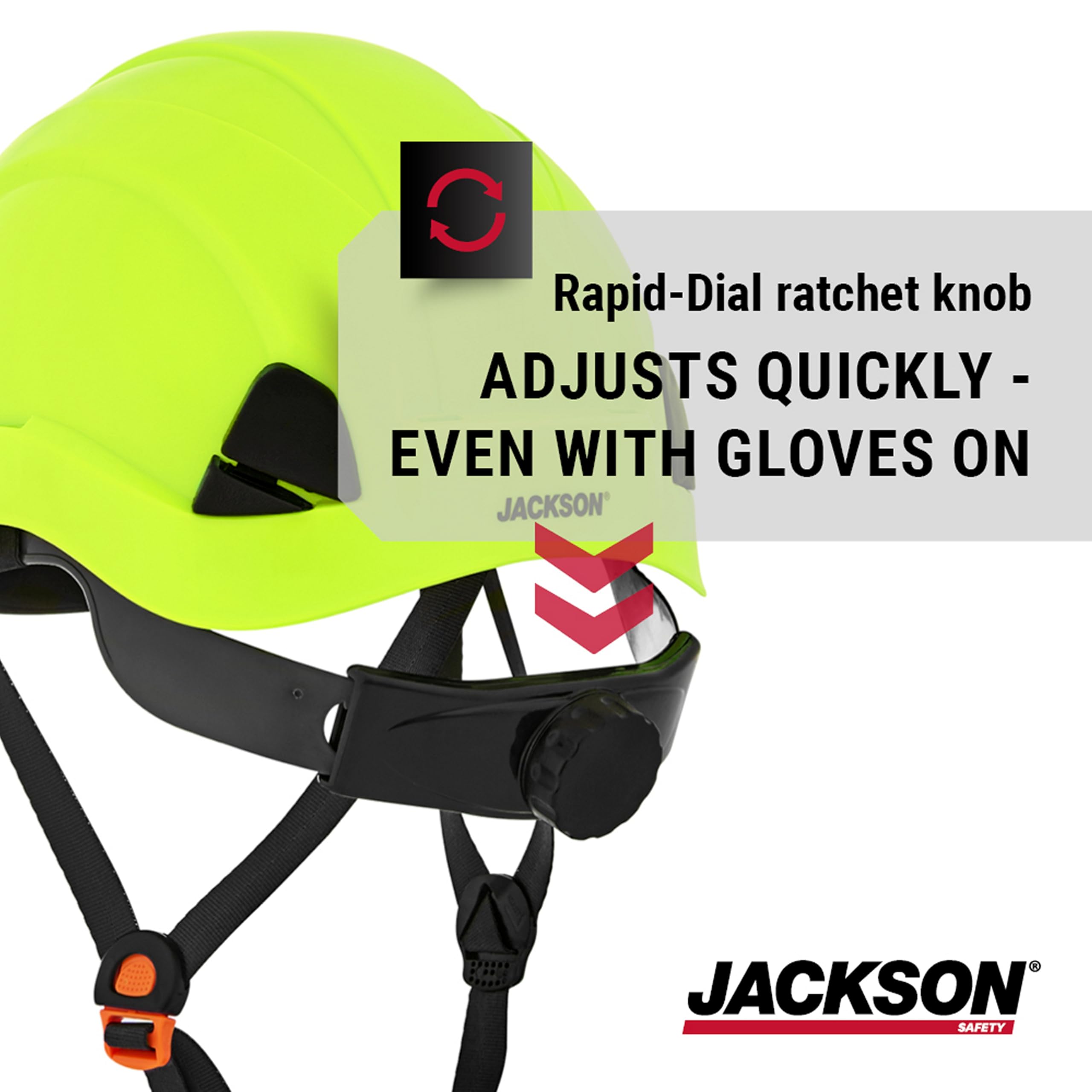 Jackson Safety CH300 - Casco rigido da arrampicata, non ventilato, con sottogola e coppa, conforme agli standard ANSI Z89.1 e OSHA, disponibile in diversi colori