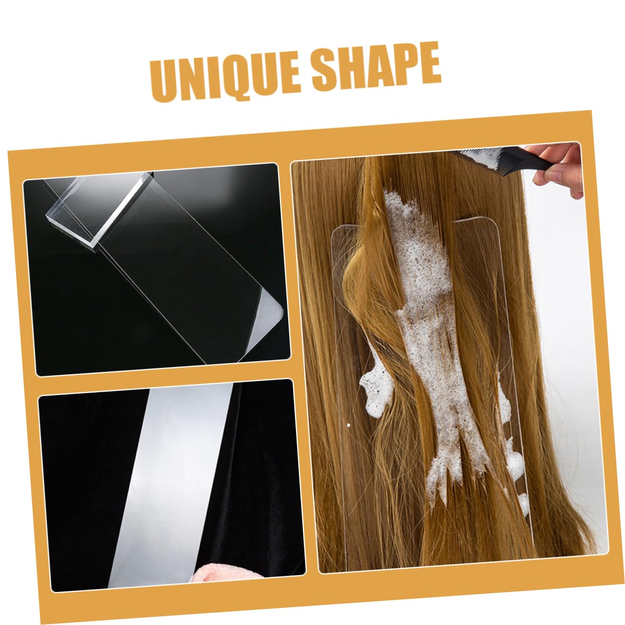 IMIKEYA Planche pour Balayage Cheveux Transparente en Pc, Outil Coiffure Facile à Utiliser, Gain de Temps pour Professionnels et Débutants en Mise en Lumière Capillaire