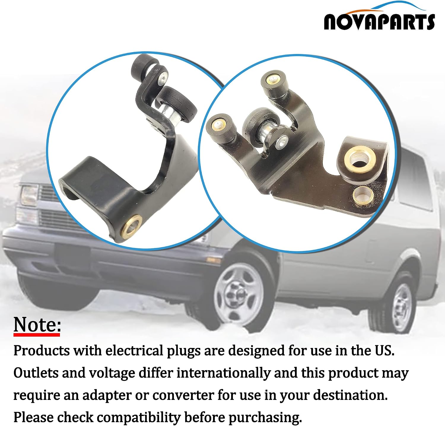 NOVAPARTS Sliding Door Roller Right Side for 1997-2005 Chevrolet Astro GMC Safari 4.3L Van 15150255