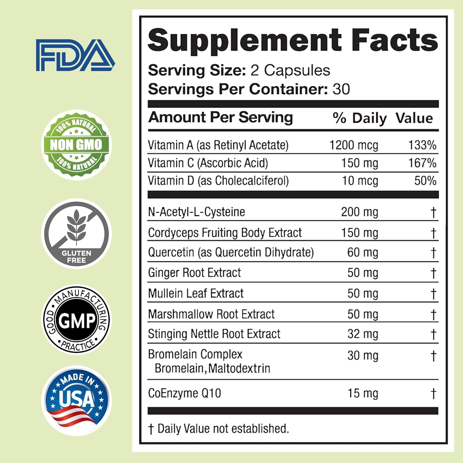 OMNIBREATHE Respiratory Wellness Lung Supplement, Quit Smoking Aid Support Quit Smoking, Lungs Detox for Smokers, with Mullein Leaf Extract for Lungs Clear Mucus,60 Veg Capsules