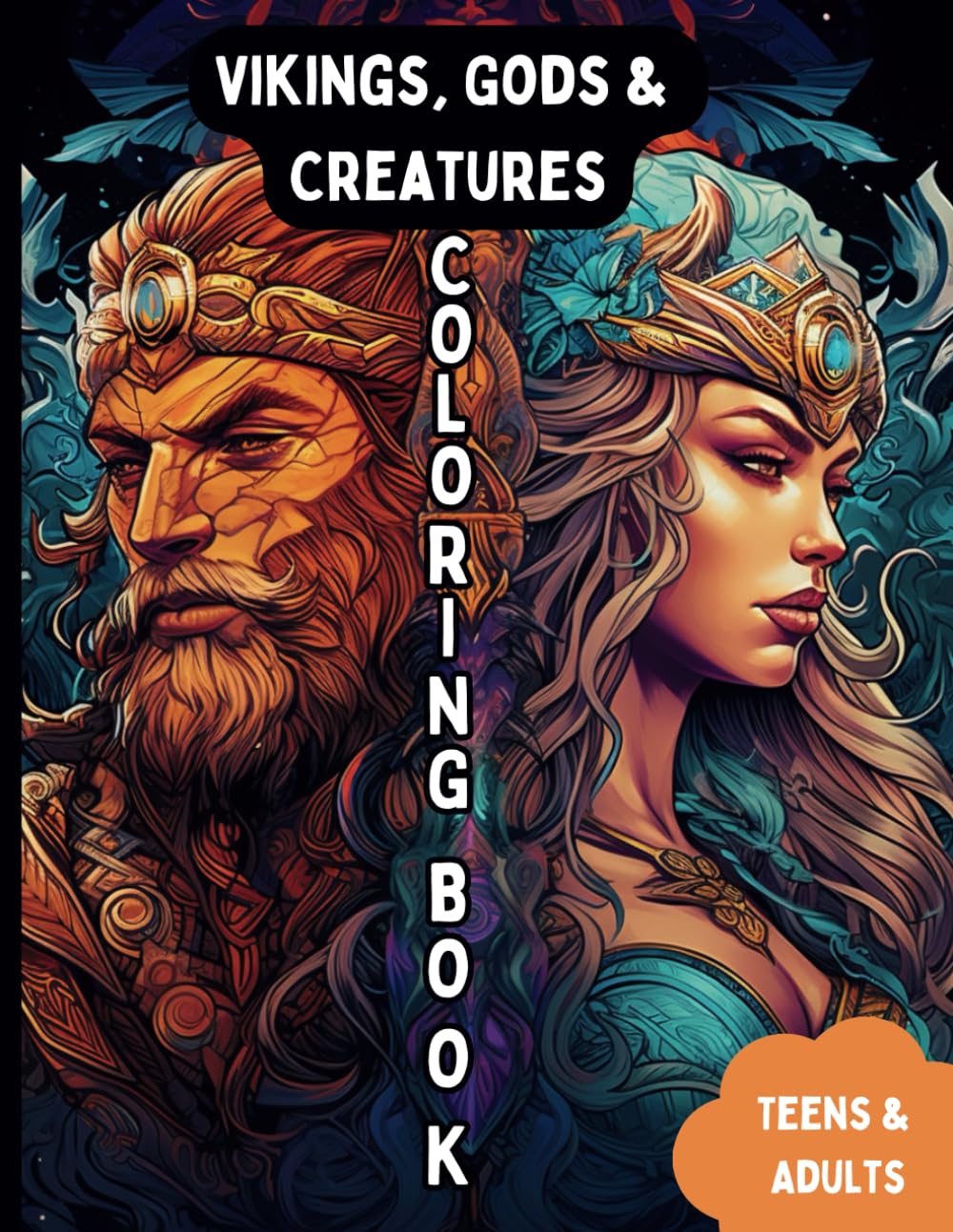 Norse Mythology, Vikings & Gods Coloring Book: A Mandala Art Coloring Book For Kids And Adults