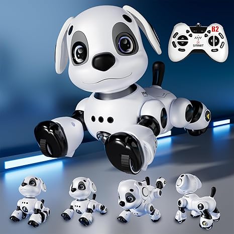 RC Stunt Robot Dog Toys for Ages 8-13 with LED & Sounds, Rechargeable Interactive Remote Control Puppy for 8+ Year Old Kids Boys Girls Birthday Xmas Gift, Dancing, Walking, Touch Sensing & Barking