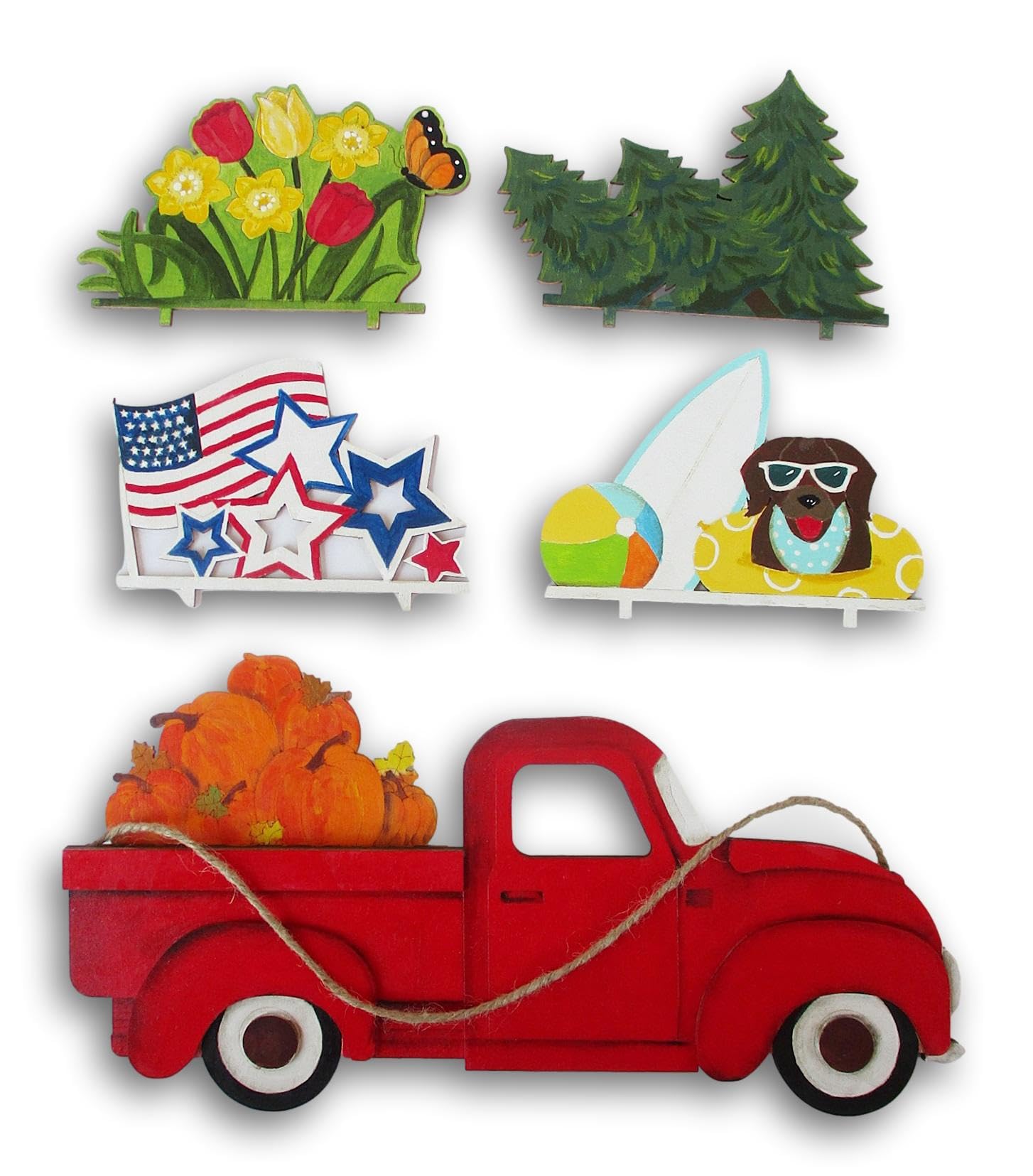 Amazon.com: Holiday Wood Truck DIY Sign with Interchangable Pieces