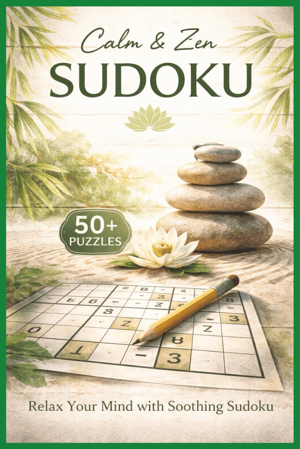 Calm & Zen Sudoku: Calm & Zen Sudoku Puzzles l Help Calm the Mind, Relax, and Focus l 6x9 Inches, 110 Pages l 50+ Puzzles l Solutions Included