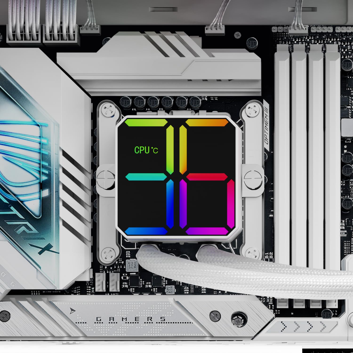 Thermalright TR Magic Qube 360 ARGB chłodnica cieczy do CPU, wentylator z klocków o prędkości 2000 obr./min, do AM4/AM5, Intel LGA115X/1200/1700/1851, zmiana kolorów sterowana temperaturą, wyświetlacz