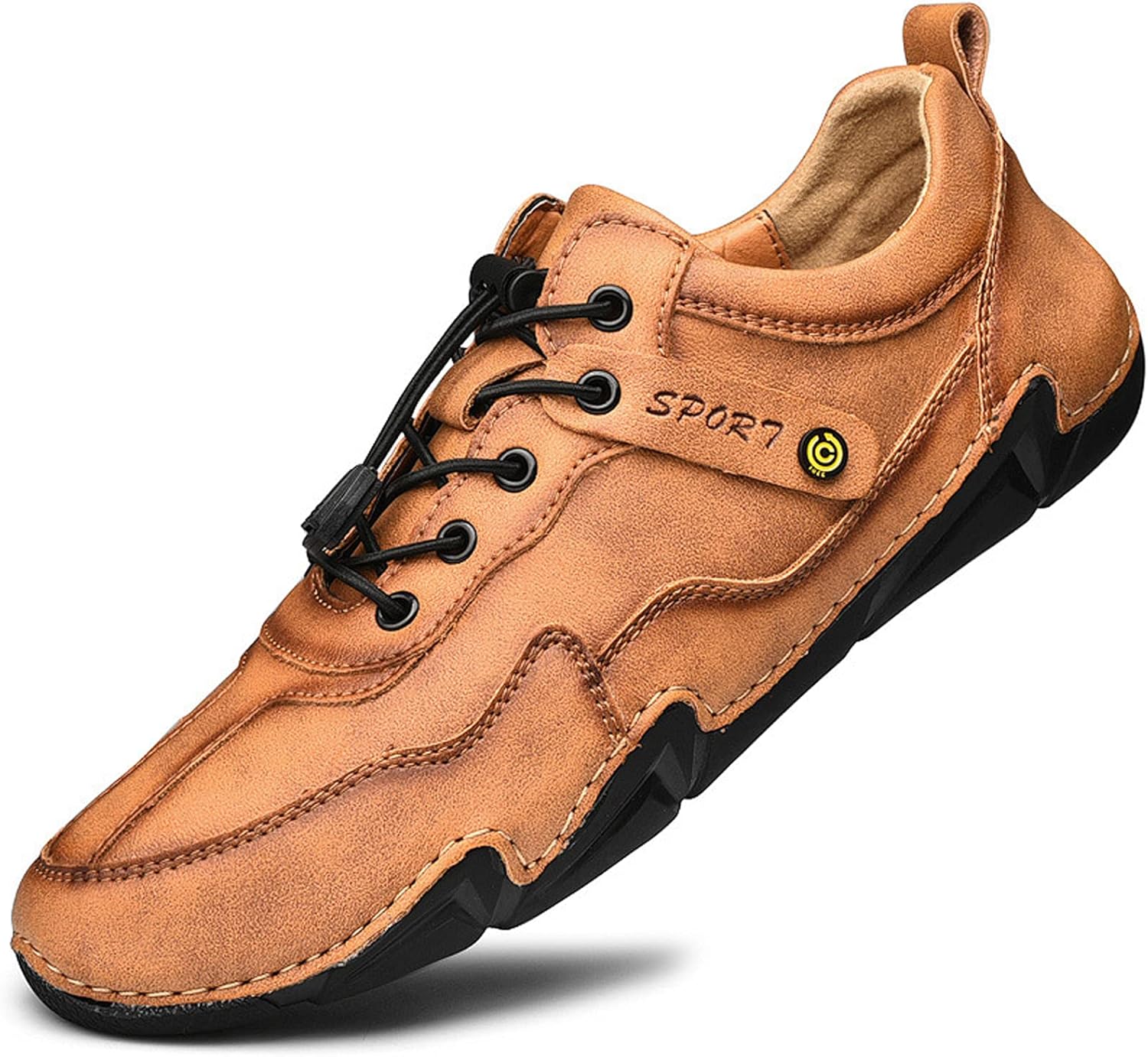 メンズローファー スリップオンかぎ針編み革の靴ビジネススポーティなカジュアル毎日の