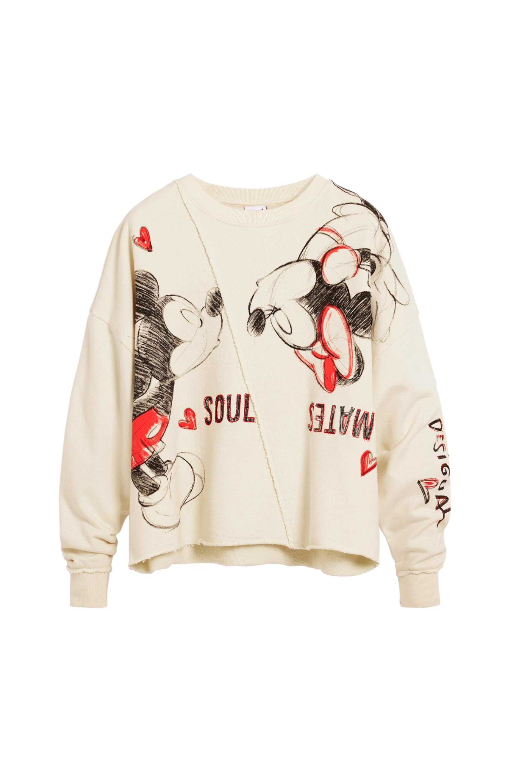 Desigual Sudadera de la colección Mujer, Gris, L