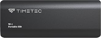 Timetec 2TB Portable External SSD USB3.2 Gen2 Type C Up to 550MB/s Ultra-Light Aluminum Mini External Solid State Drive with USB C to A Cable/USB A to C Adapter for Desktops/Laptop/Mac/Mobile - Black