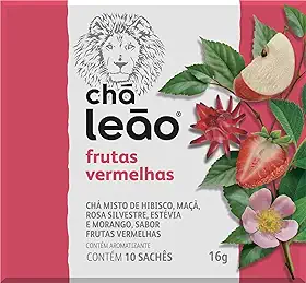 Leão Chá De Frutas Vermelhas Fuze Com 10 Saquinhos