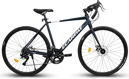 700C Lightweight Aluminum Road Bike, 16-Speed Racing Bicycle with Disc