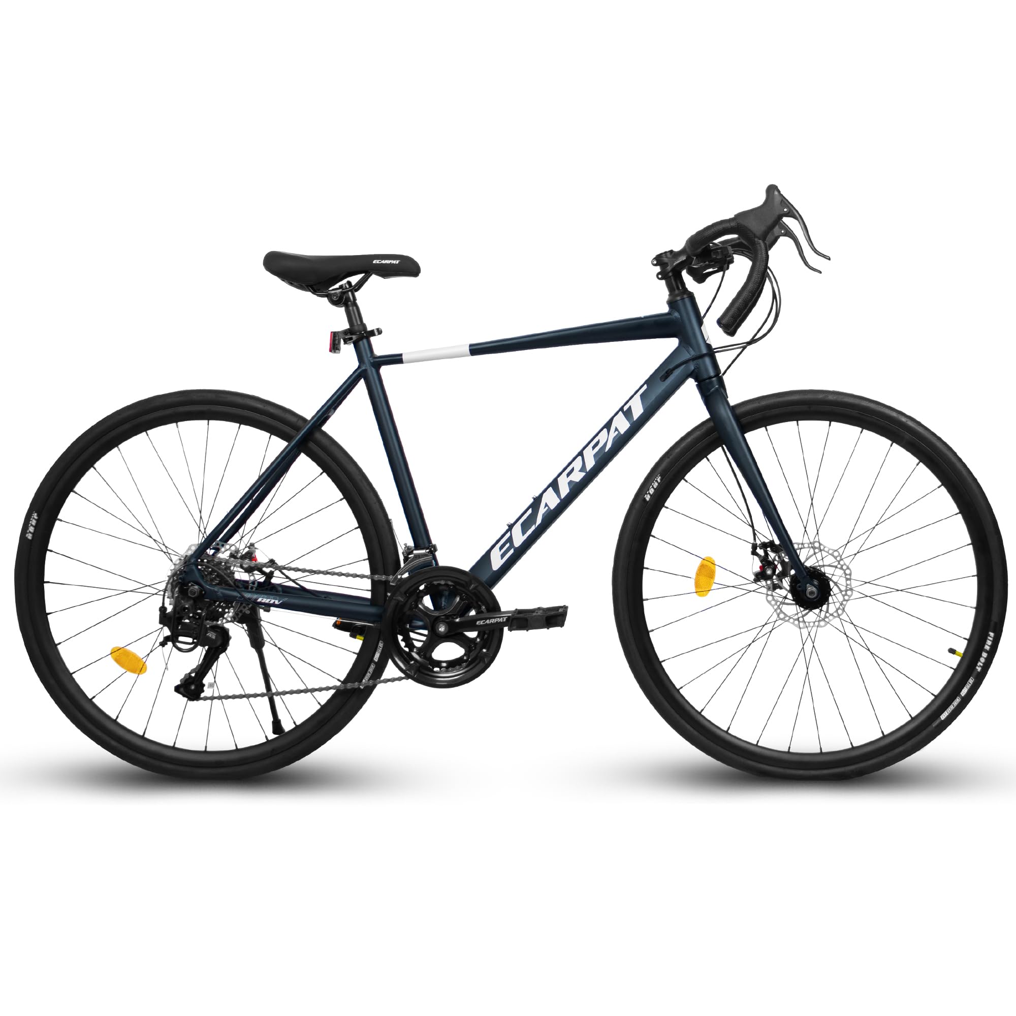 700C Lightweight Aluminum Road Bike, 16-Speed Racing Bicycle with Disc Brakes, Hybrid Commuter Bike for Men and Women, Perfect for City Roads and Outdoor Cycling