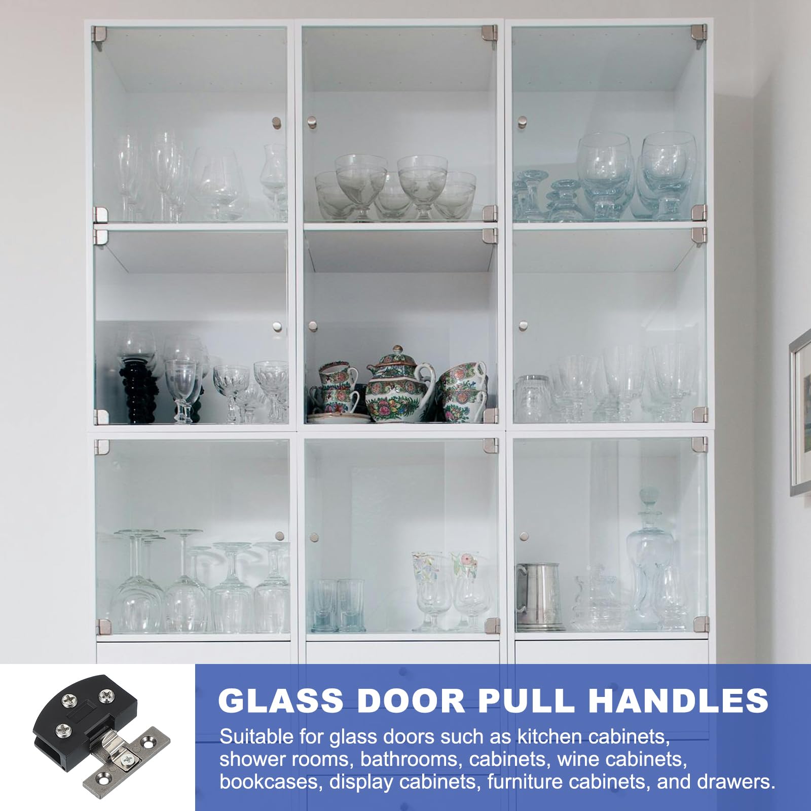 PATIKIL 1-1/8" Cabinet Glass Door Hinge - Image 4