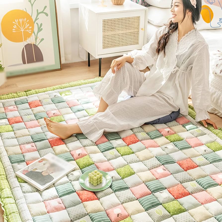 Amazon｜[NHYGDY] ラグ マット 洗える キルト カーペット 50x50cm 夏用