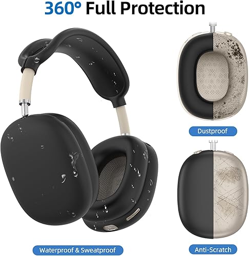 Miniatura 4 de Funda de silicona para AirPods Max, funda para almohadillas para los oídos, cubierta para auriculares AirPods Max, accesorios protector de silicona