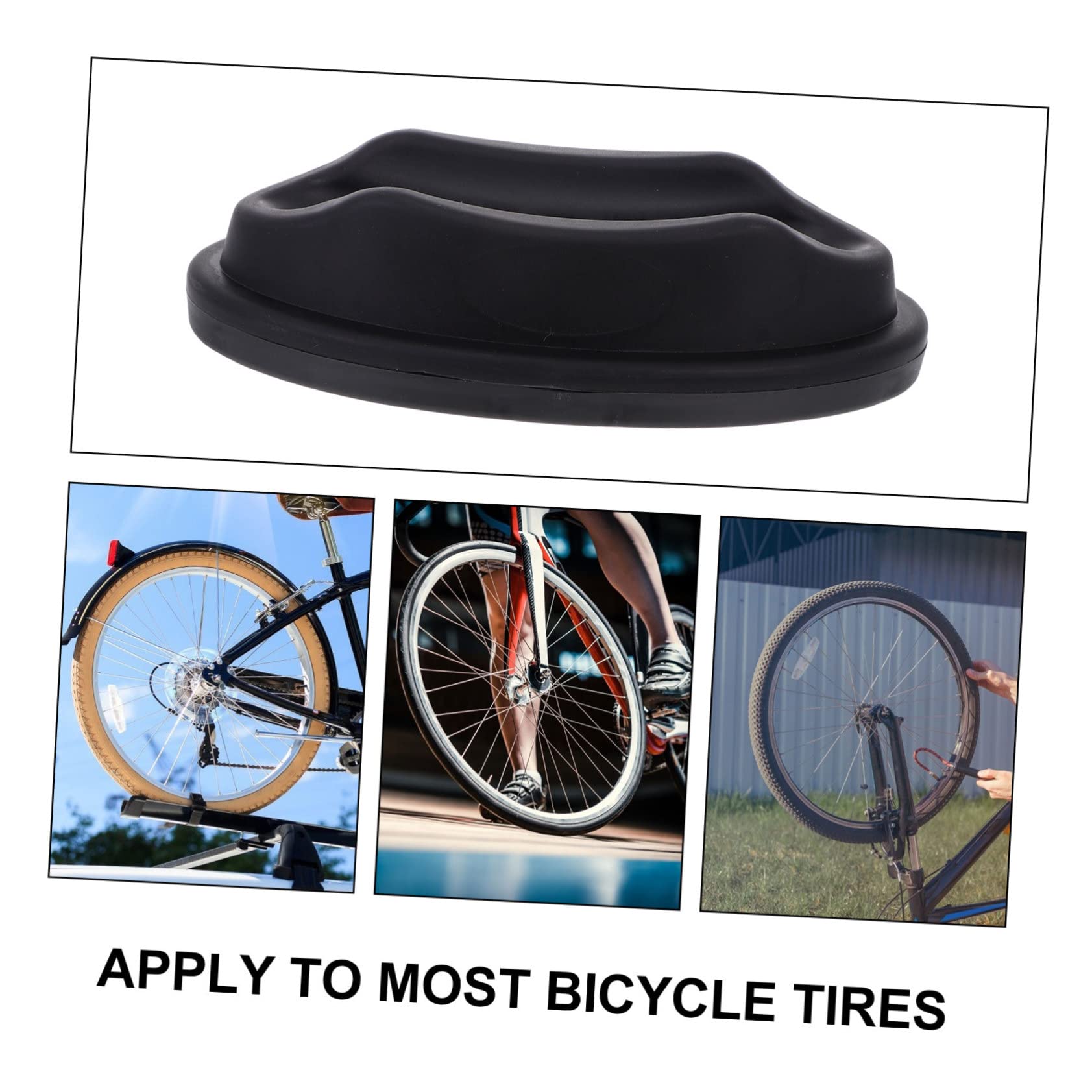 SUPVOX 2pcs Bike Front Wheel Riser Block Stabilize Bike Support for Indoor Cycling Front Wheel Pad Bike Trainer Plastic Material Non-Slip Design