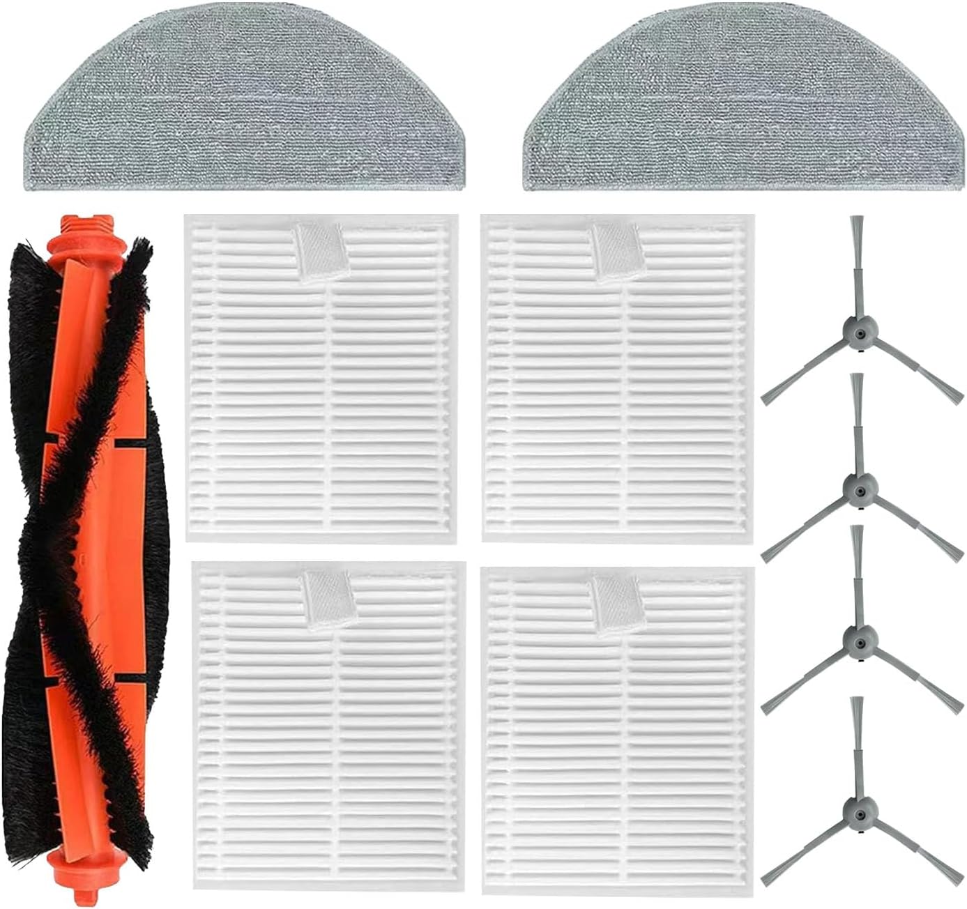 Accessories Kit for Honiture V8 Pro: Replacement Parts Honiture V8 Pro Robot Vacuum Cleaner, Main Brush Side Brush Hepa Filters Mop Pads Spare Attachments