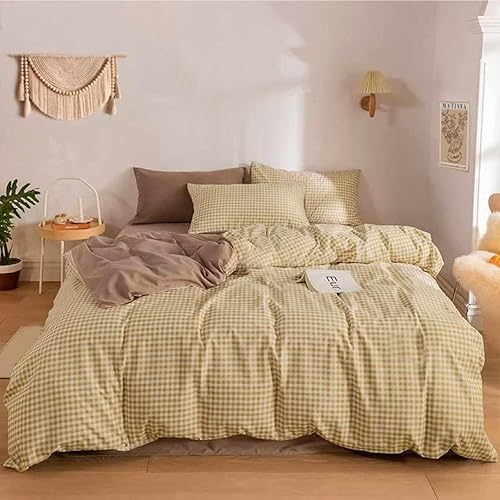 Miniatura 9 de ETDIFFE Edredón de cuadrícula negra, tamaño King, juego de ropa de cama neutro a cuadros, moderno, suave y ligero, para todas las estaciones,