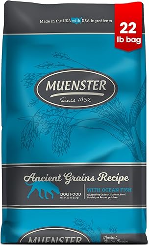 Miniatura 10 de Muenster Receta de granos antiguos con pollo y cerdo, alimento seco sin gluten para perros con pollo y cerdo, croquetas completas y equilibradas sin