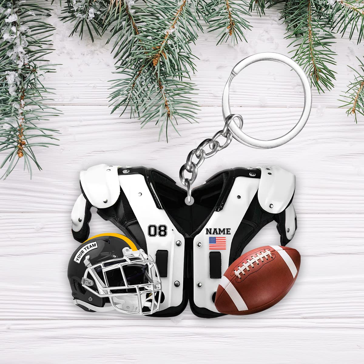 Amazon.co.jp: フットボールキーホルダー フットボールオーナメント