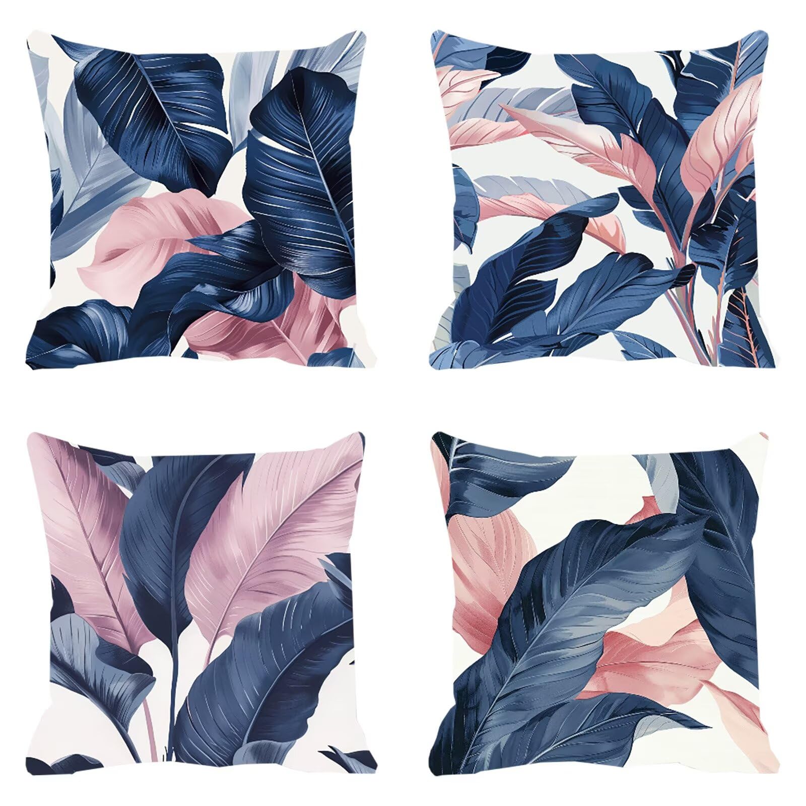 Taie oreiller canapé imperméable en velours bleu marine 60x60cm