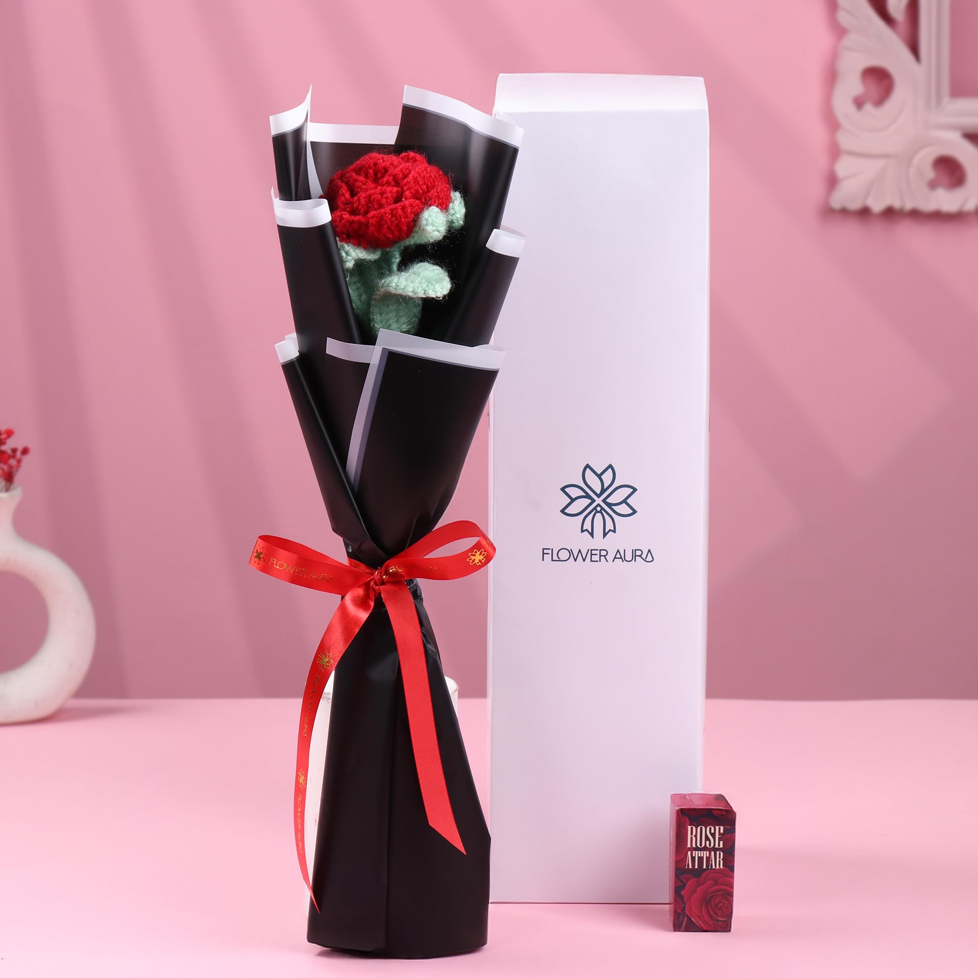 Buy Floweraura Premium Artificial Crochet Flower Bouquet of Single
