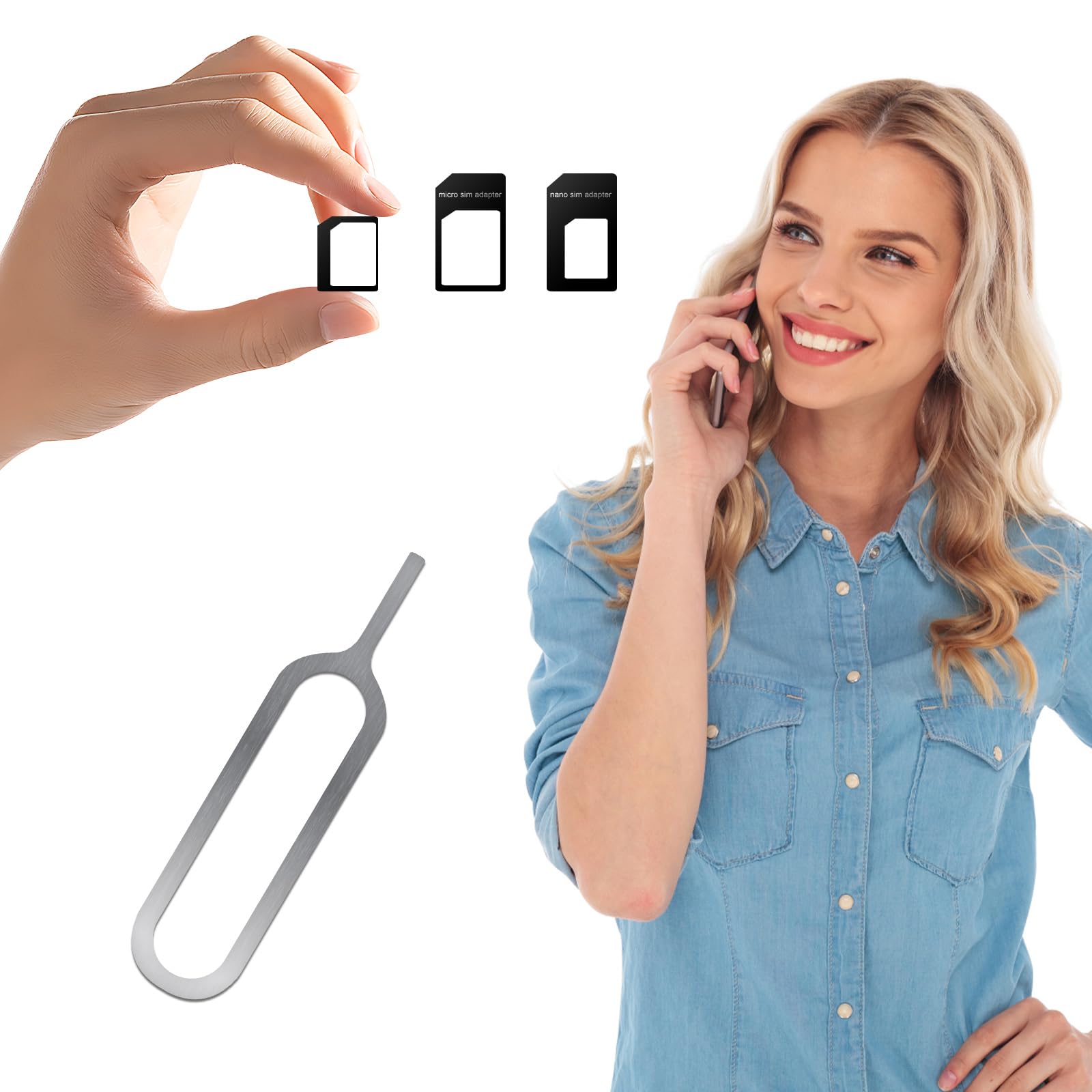 Adattatore SIM 4 In 1 Universale - Per Nano, Micro E Standard SIM + Estractore - Foto 2