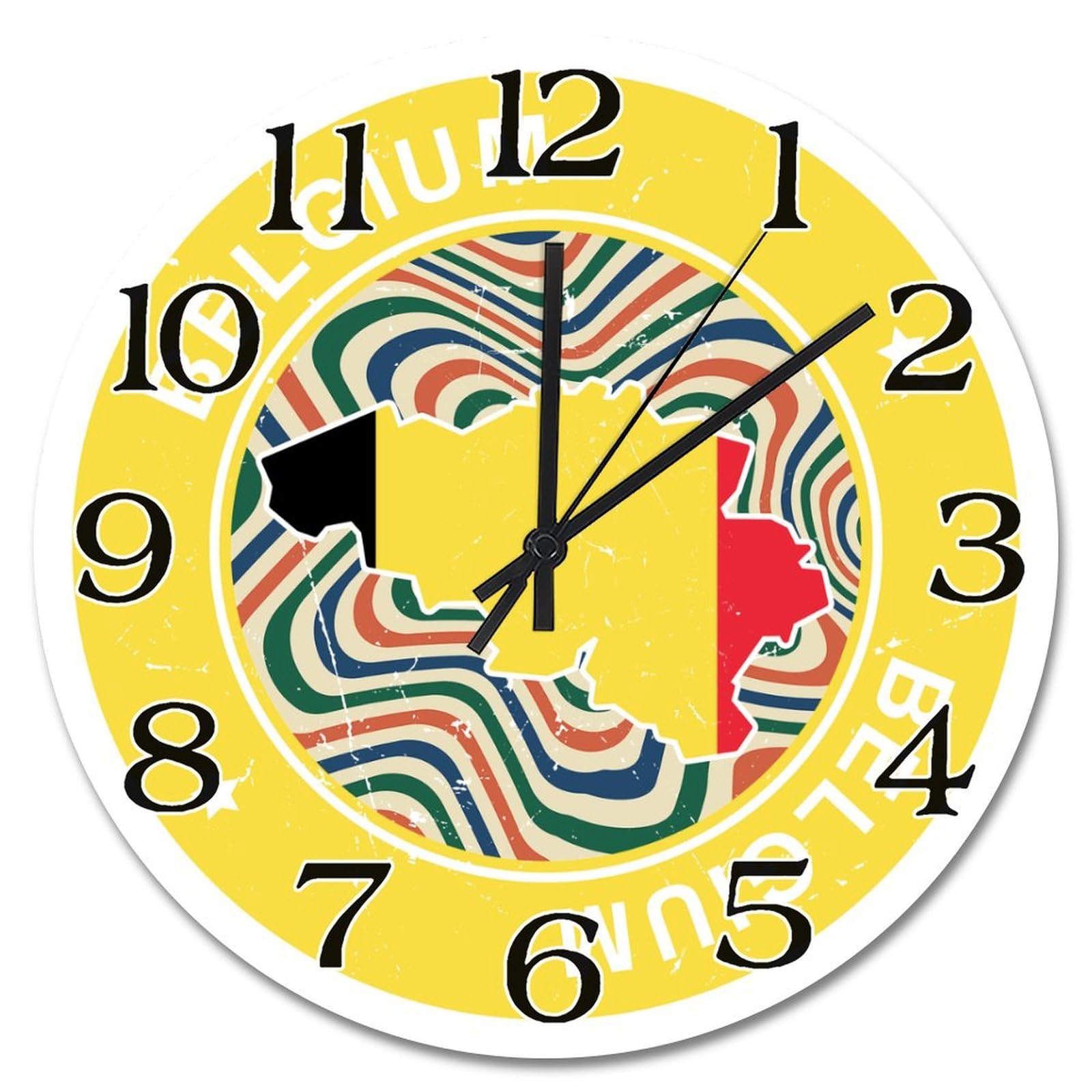 Horloge murale Belgique rétro, une décoration murale rustique idéale
