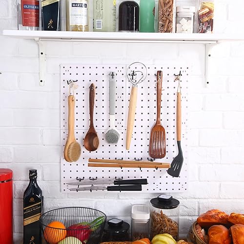 Miniatura 5 de 150 ganchos de acero inoxidable para tablero de clavijas negras, ganchos para estanterías para tablero de clavijas, accesorios de metal negro,