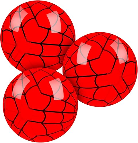 Paquete de 3 bolas de playa de 16 pulgadas, bolas de playa temáticas de telaraña para niños, para piscina de verano y playa, regalos de juegos de