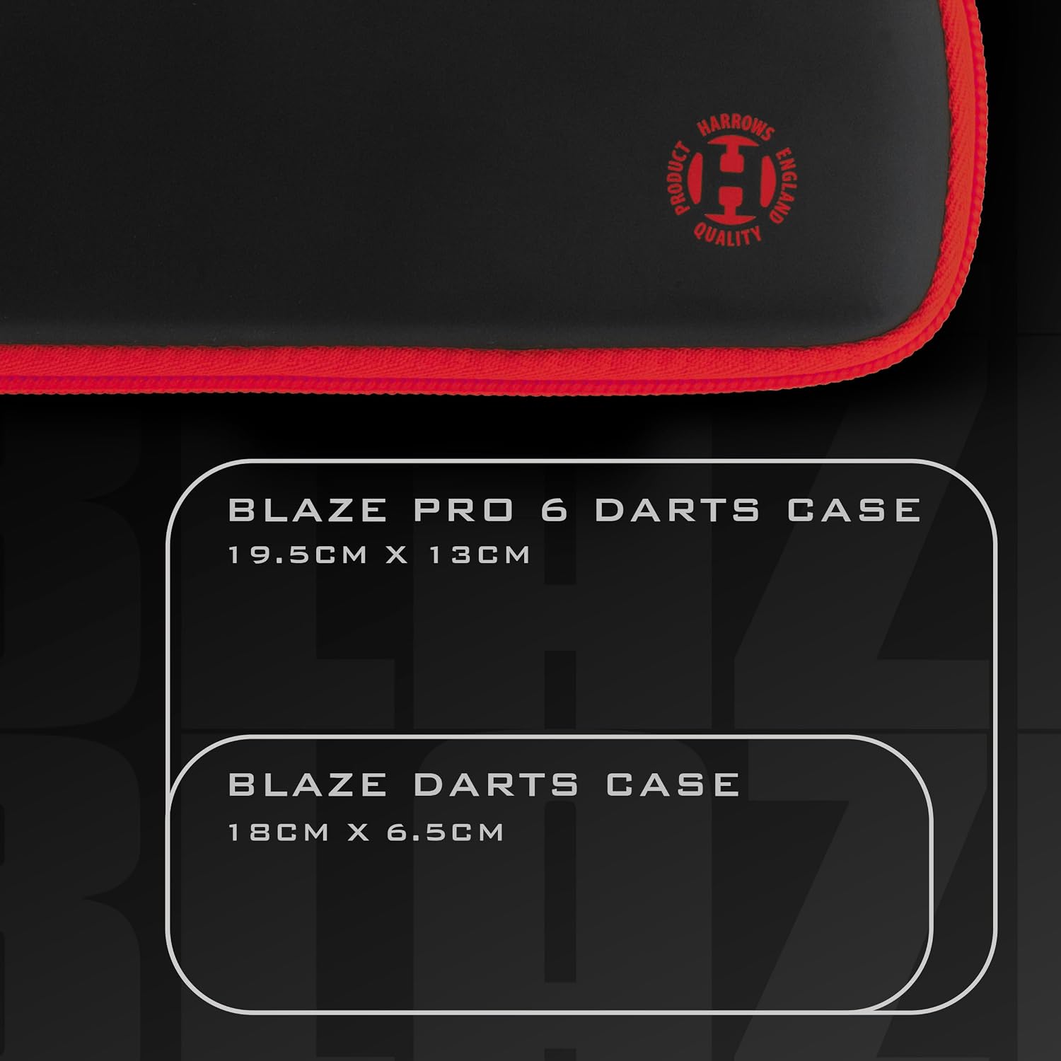 Harrows Darts Case Blaze Pro 6 - Darts Case, Darts Holder, Holds 6 Fully Assembled Darts - Protective EVA Material - Professional Darts Accessories - Holds 6 Darts Fully Assembled