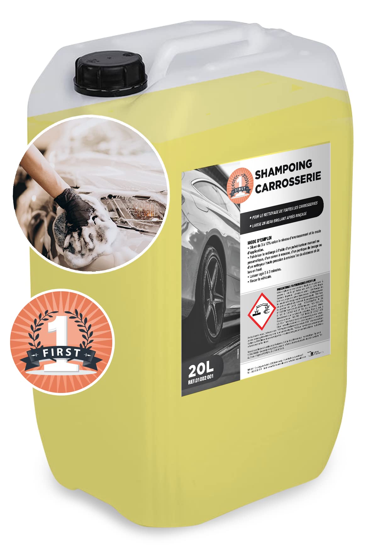 WORKFIRST Autoshampoo - Effektiv und spurlos - Sparsam und konzentriert - Hochdruck- oder Handwäsche 5L (5-Liter-Behälter)