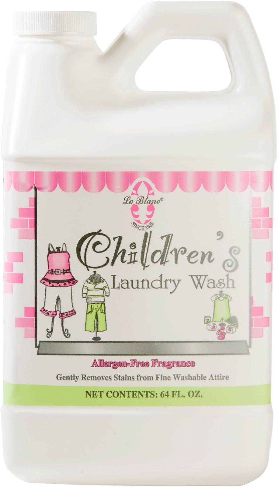 Le Blanc® Children's Laundry Wash – Luxury Laundry Cleanser for Everyday Clothing- 64 oz. (1 pack)