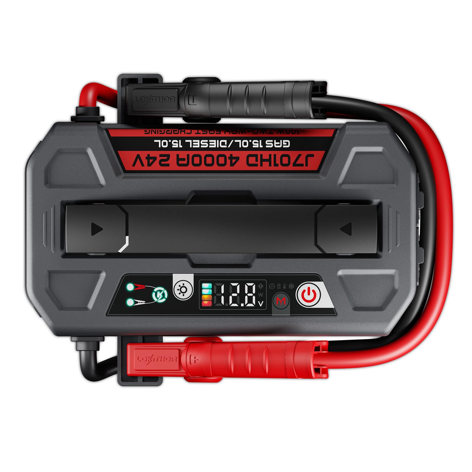 LOKITHOR J701HD 4000A Peak Heavy Duty Jump Starter 24V Portable Jump Box for Up to 15L Gas or