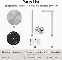 Vista 9 de KES Soporte de papel higiénico de 26 pulgadas de alto (versión más grande), soporte de rollo de papel higiénico independiente con base pesada