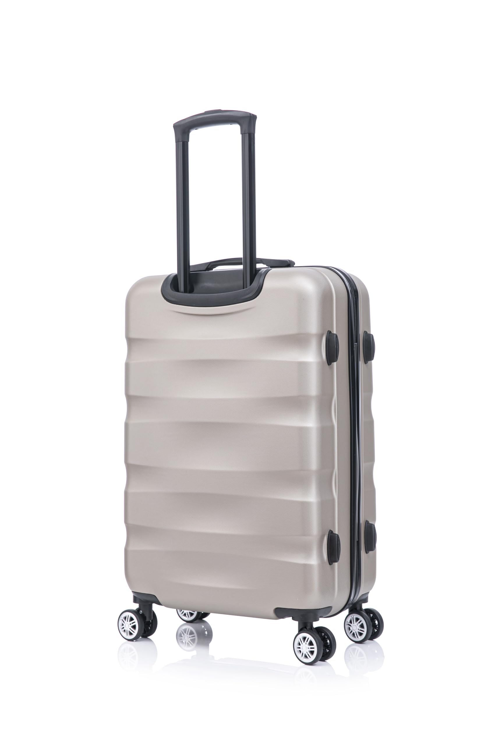 CELIMS - Juego de Maletas | Maletas de Viaje Grandes 23 Kilos + Neceser Mujer| Maleta Grande 23 Kilos 75cm + Neceser Viaje | ABS Ligera| Champán